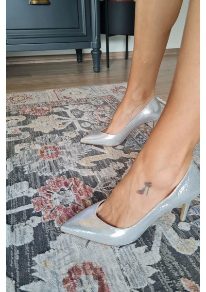 036 468 Topukla Kadın Sivri Burun 8 cm Topuklu Klasik Stiletto