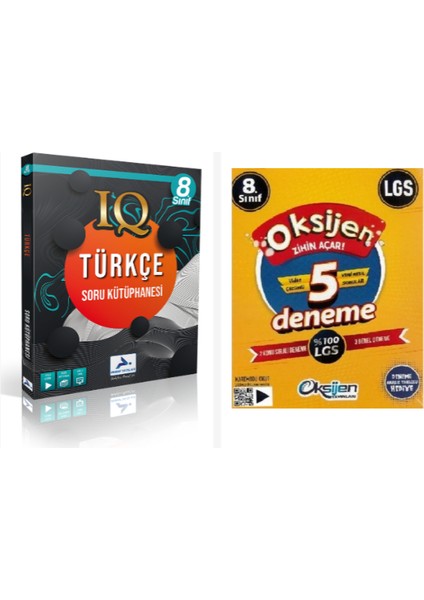 Paraf Yayınları 8. Sınıf IQ Türkçe Soru Kütüphanesi & Oksijen Yayınları 8.