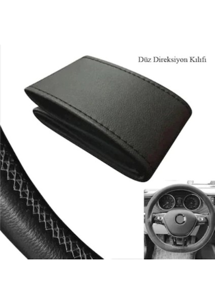 Citroen Nemo Uyumlu Deri Direksiyon Kılıfı Kaliteli Dikmeli Siyah