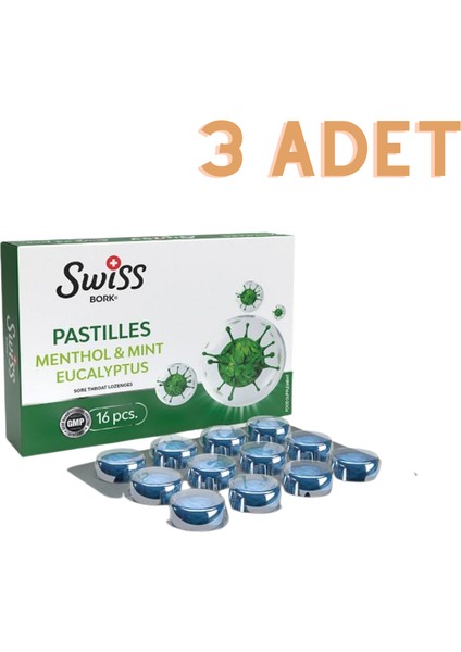 Bork Mentol - Okaliptus Aromalı Pastil 3'lü Paket