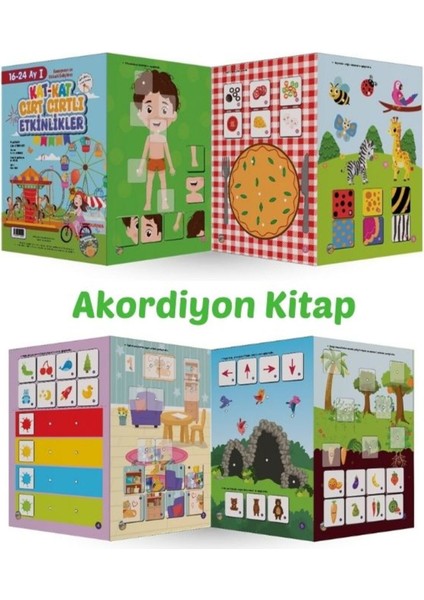 16-24 Ay Cırt Cırtlı Etkinlik Kitabı I - Dev Boy Akordiyon Kat Kat Cırt Cırtlı Etkinlikler