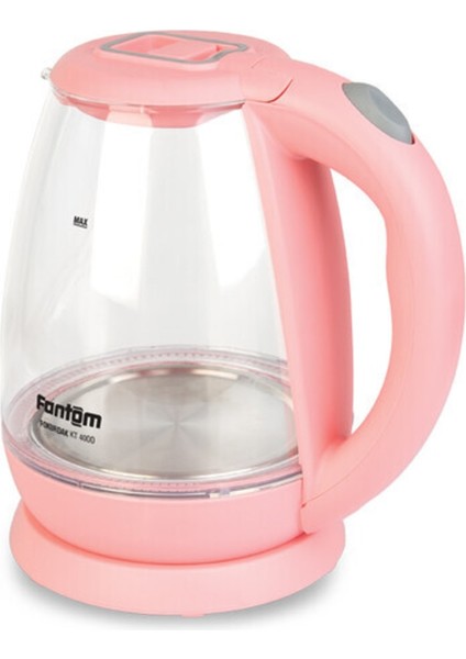 Fokurdak Kt 4000 Cam Su Isıtıcısı Pembe