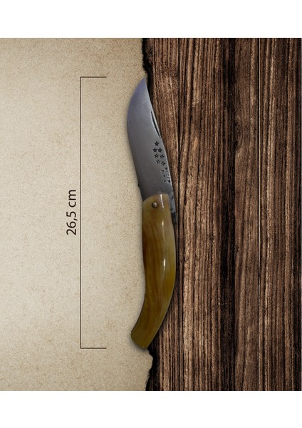 Boynuz Saplı 7 Yıldız Çoban Çakısı 26.5 cm modelleri