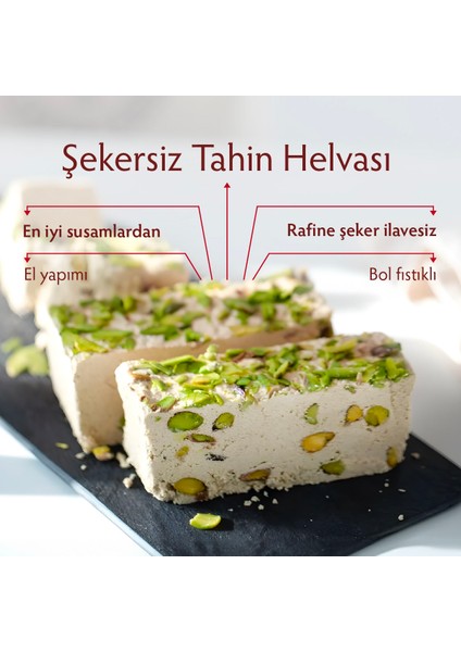 Bercekız Servet Rafine Şeker İlavesiz - Antep Fıstıklı Helva 400 gr