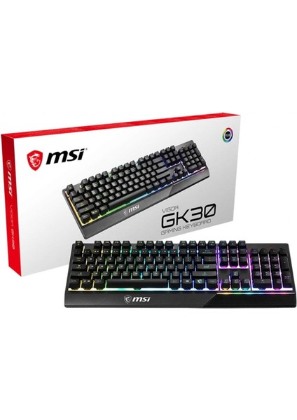 Solfej Mix Msı Gg Vigor GK30 Tr Gaming Klavye, Rgb LED Aydınlatma, USB Bağlantı