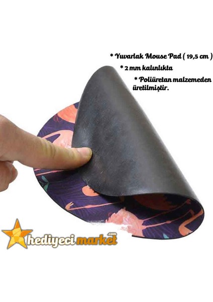 Öğretmenlere Özel Yuvarlak Mouse Pad - HMK-00012