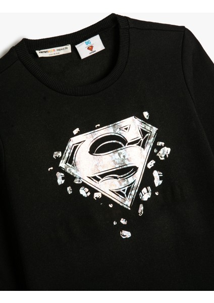 Superman Kapşonlu Sweatshirt Lisanslı Baskılı