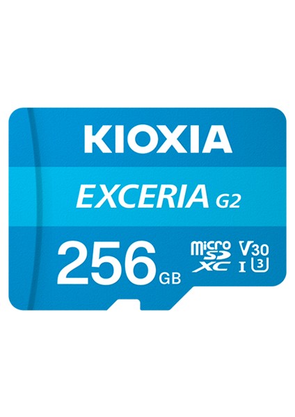 KIOXIA EXCERIA G2 Scheda Di Memoria SD 256 GB – Lettura 100 MB/s, Scrittura 50 MB/s, U3 V30, Per Foto E Video 4K, Resistente ESD