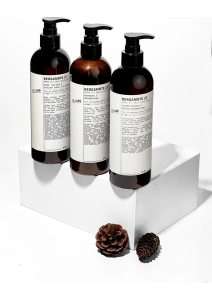 Le Labo Bergamote 22 Shampoo 480 ml + Conditioner 480 ml + Body Lotion 480 ml