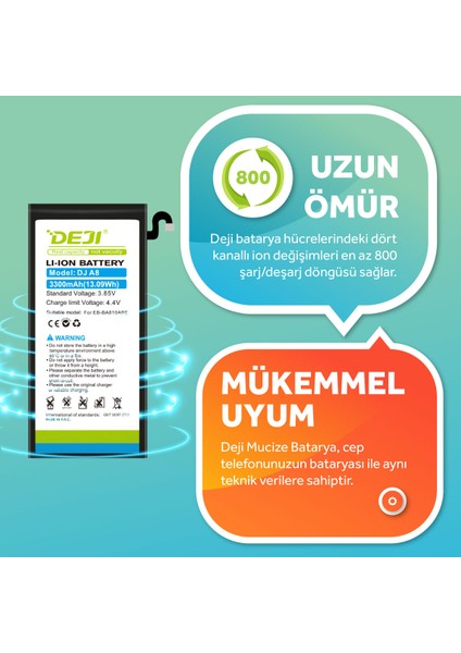 Samsung Galaxy A8 2016 / A810 Uyumlu Mucize Batarya Eb-ba810abe modelleri