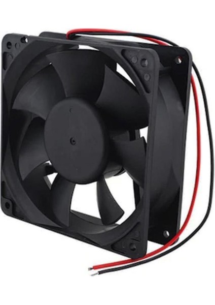 12038HS 120X120X38 MM 12X12 CM 12 VOLT - 0.25 AMPER 2 KABLOLU SOKETLİ PLASTİK KASA FAN