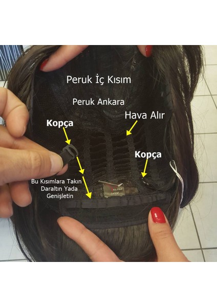 Fiber Sentetik Peruk Kısa Model Kestane Renk fırsatları