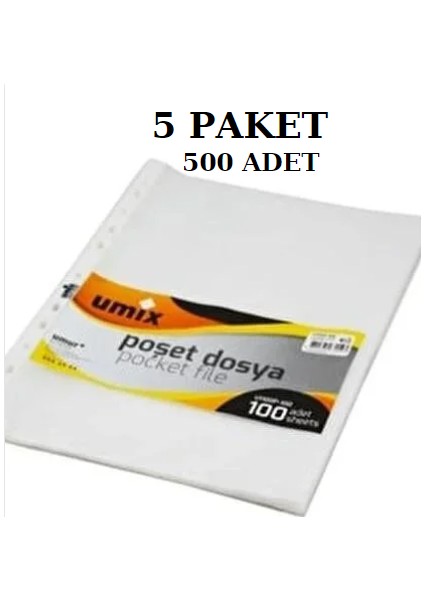A4 Poşet Dosya 100'LÜ 5 Paket