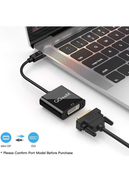 Hızlı, Net Görüntü Aktarımı Için 4K 30Hz Kalitesinde DVI 'dan Mini Displayport 'a Dönüştürücü Kablo