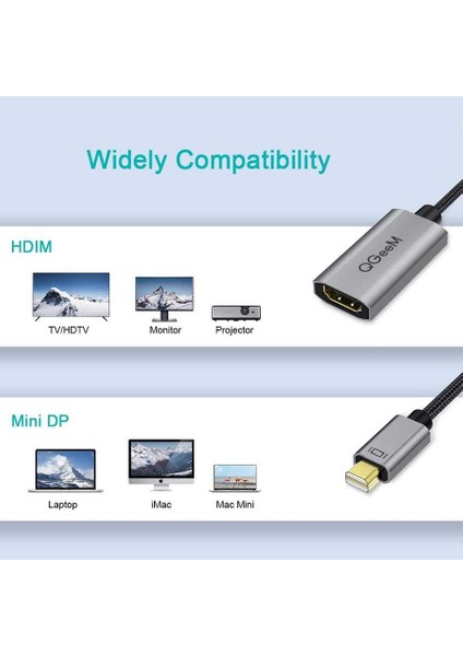 Projektör, Macbook, iMac ve Hdtv Uyumlu Mini Displayport'tan Hdmı'ya Dönüştürücü Aktarıcı Kablo indirimleri