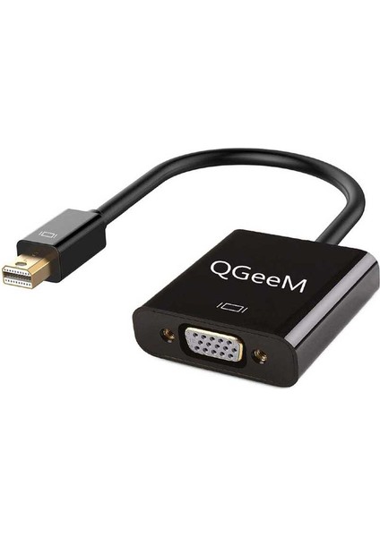 Hızlı, Net Görüntü Aktarımı Için 4K 30Hz Kalitesinde Mini Displayport'dan VGA 'ya Dönüştürücü Kablo