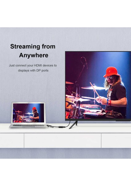 USB Güç Bağlantılı HDMI Girişli Cihazlara HDMI 'den Displayport 'a Dönüştürücü Çevirici 15CM Kablo modelleri