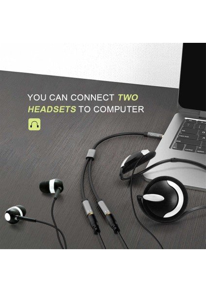 Telefon, Monitör ve Ses Sistemleri Için 3.5mm Jack Girişli ve Çıkışlı Audio Ses Çoğaltıcı Kablo fiyatları