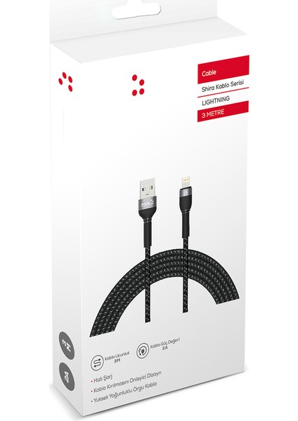 Apple iPhone ve iPad Cihazlar Için 2 Metre Hızlı Şarj ve Data Veri Aktarımı Için Lightning USB Kablo