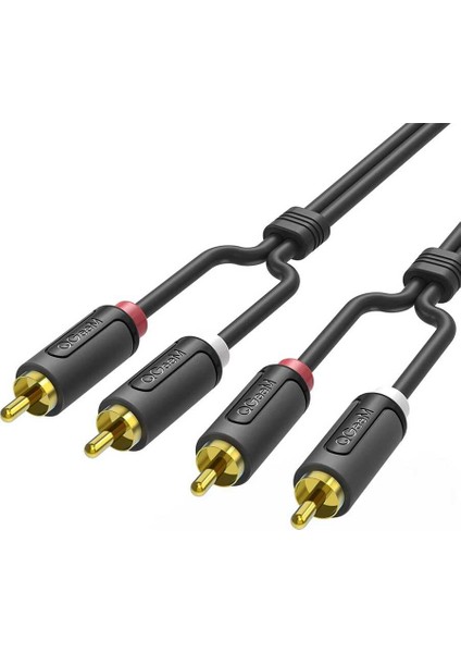 Bilgisayar Televizyon ve Ses Sistemleri Için 2'li Rca Jack Girişi ve Çıkışı 1.8metre Aux Ses Kablosu