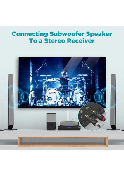 Bilgisayar Televizyon ve Ses Sistemleri Için 2'li Rca Jack Girişi ve Çıkışı 1.8metre Aux Ses Kablosu fırsatları