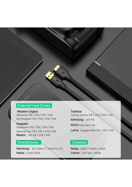 Bir Ucu USB Diğer Ucu Micro USB Kablosu Yüksek Hızlı Şarj ve Veri Aktarım Dönüştürücü Çevirici Kablo
