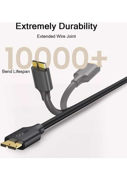 Bir Ucu USB Diğer Ucu Micro USB Kablosu Yüksek Hızlı Şarj ve Veri Aktarım Dönüştürücü Çevirici Kablo