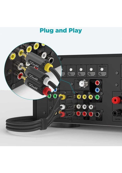 Bilgisayar ve Ses Sistemleri Için 3 Rca Jack Girişi ve Çıkışıyla Çok Yönlü 3 Metre Aux Ses Kablosu modelleri