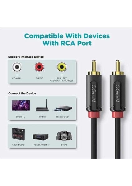 Bilgisayar ve Ses Sistemleri Için Rca Jack Girişi ve Çıkışıyla Çok Yönlü 3 Metre Aux Ses Kablosu fiyatları