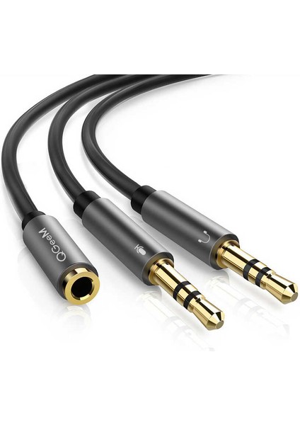 Kulaklık ve Mikrofonu Aynı Anda Kullanın 3.5mm Jack Ses ve Mikrofon Girişi Audio Çoğaltıcı Kablo