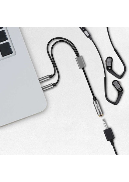 Kulaklık ve Mikrofonu Aynı Anda Kullanın 3.5mm Jack Ses ve Mikrofon Girişi Audio Çoğaltıcı Kablo