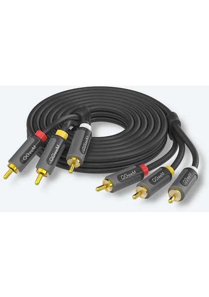 Bilgisayar ve Ses Sistemleri Için 3 Rca Jack Girişi ve Çıkışıyla Çok Yönlü 1.8 Metre Aux Ses Kablosu indirimleri