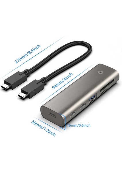 LED Göstergeli Taşınabilir Type-C Bağlantı Adaptörü Çoklayıcı Çevirici Dönüştürücü Çoğaltıcı Kablo modelleri