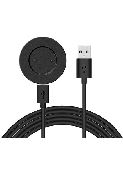 Huawei Watch Magic Uyumlu Manyetik Adsorpsiyonlu USB Şarj Kablosu (Hızlı ve Stabil Şarj) (Siyah)