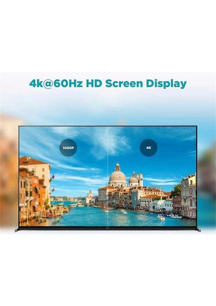 Iki Ucu HDMI Görüntü ve Ses Aktarım HDMI Kablo (0.91 Metre HDMI 2.0 Kablo 4K Video ve Ses Aktarımı)