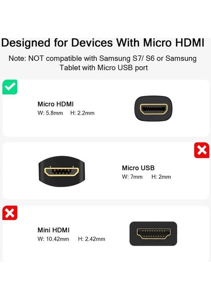 Gopro,dslr, Bilgisayarlar, Tv Uyumlu Görüntü Data Veri Dönüştürücü Çevirici Micro HDMI ve HDMI Kablo fiyatları