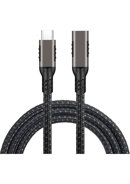 Thunderbolt 3 ve Displayport Uyumlu 1 Metrelik Usb-C Pd Uzatma Kablosu (100W Şarj 20GBPS 4K@60Hz)