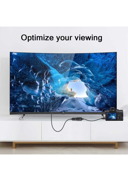 Micro Hdmı'dan Hdmı'ya Görüntü Data Veri Dönüştürücü Çevirici Hızlı Video ve Ses Aktarıcı Kablo