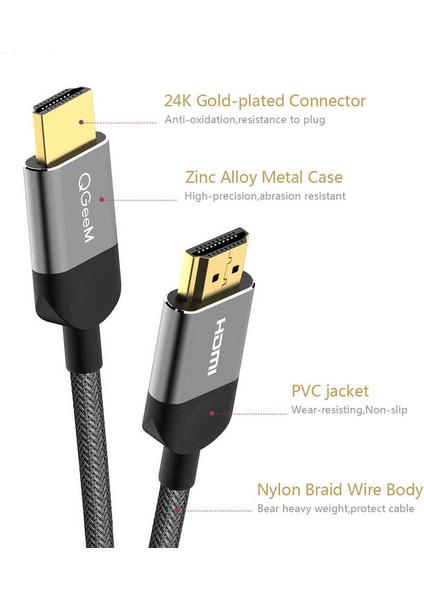 Monitör Laptop Akıllı Tv Projektör Için HDMI 'dan HDMI 'ya Bağlantı Görüntü Aktarım Kablosu 3 Metre fiyatları