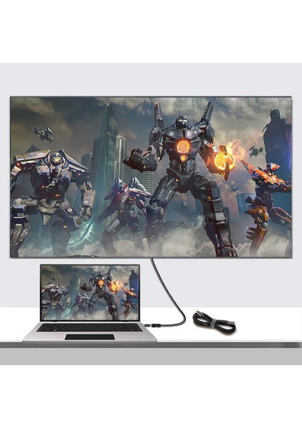 Thunderbolt 3, Usb-C, Displayport Uyumlu Iki Ucu Type-C Usb4 Pd Data Kablosu (1.2 METRE-240W-40GBPS)