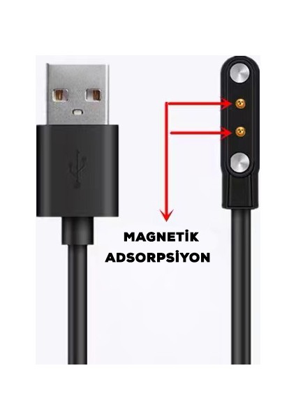 Haylou Solar LS05 Için Uyumlu Manyetik USB Şarj Kablosu, Isı Kontrollü Manyetik Adsorpsiyon Özelliği fiyatları