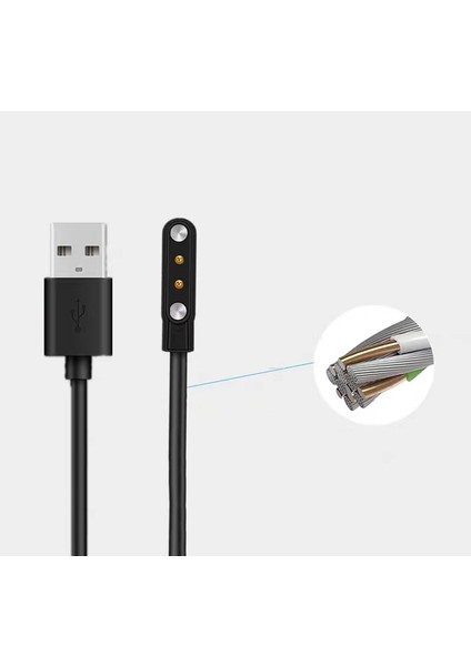 Haylou Solar LS05 Için Uyumlu Manyetik USB Şarj Kablosu, Isı Kontrollü Manyetik Adsorpsiyon Özelliği modelleri