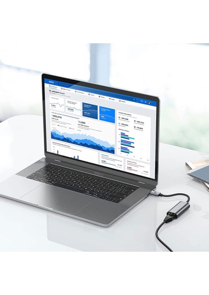 Bir Ucu Type-C Diğer Ucu Hızlı Internet Ethernet Dönüştürücü RJ45 Kablo (1024MBPS 22CM) Ultra Hızlı