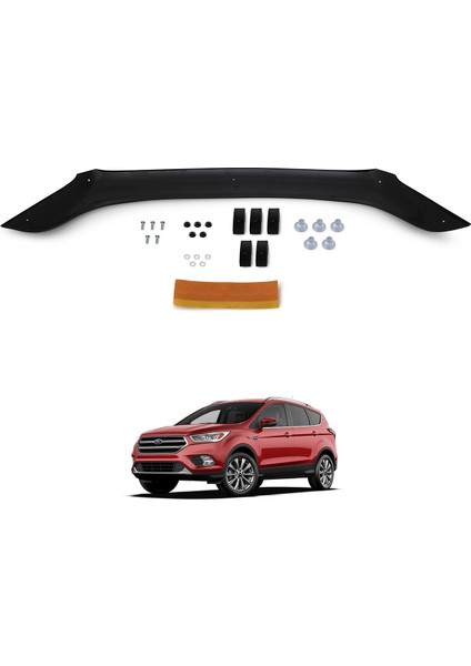 Ford Kuga Ön Kaput Koruyucu Rüzgarlığı Abs Plastik Piano Black 2017-2020 Yıllarına Uyumlu fiyatları