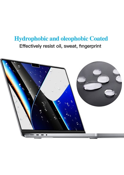 Novstrap Apple Macbook Pro M3 14 Inç A2992 A2918 ile Uyumlu Ekran Koruyucu Parlak Nano Film