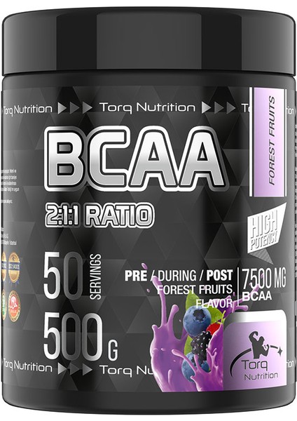 BCAA Toz Formda 500 Gr Orman Meyveleri 50 Servis 7500 mg Amino Asit