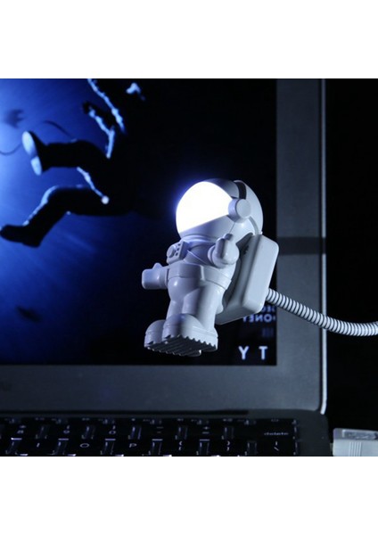 LED USB Gece Lambası Astronot Şekli Taşınabilir Aydınlatma Bilgisayar Pc Laptop Için Ayarlanabilir Katlanabilir Yenilik Spaceman Lamba (Yurt Dışından)