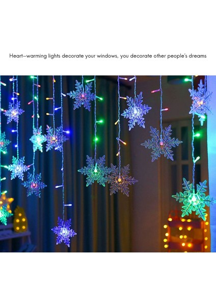 Noel Kar Taneleri LED Dize Işıklar Yanıp Sönen Işıklar Perde Işık Su Geçirmez Tatil Parti Işığı Ab Tak Çok Renkli (Yurt Dışından) modelleri