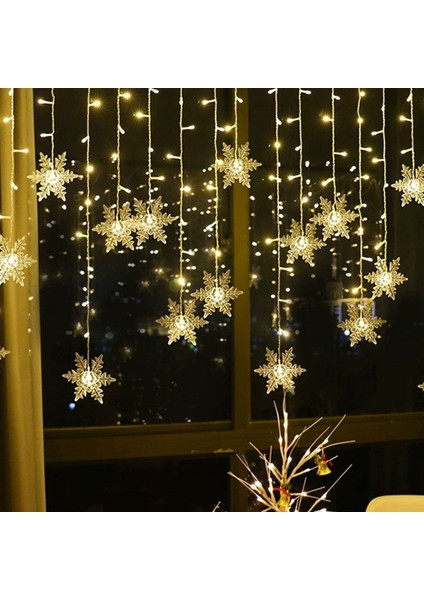 Noel Kar Taneleri LED Dize Işıklar Yanıp Sönen Işıklar Perde Işık Su Geçirmez Tatil Parti Işığı Ab Tak Çok Renkli (Yurt Dışından) indirimleri