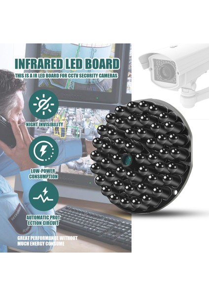 Ir Kızılötesi LED Kurulu 940NM 48 Adet Ir Geceleri Görünmez Ir Aydınlatıcı Cctv Aksesuarları Için Pozlama Işık Kurulu (Yurt Dışından) fırsatları